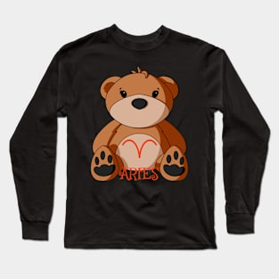 Aries Teddy Bear Long Sleeve T-Shirt